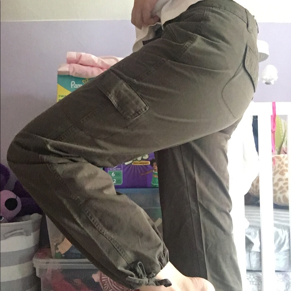 New York & Company baggy dark green pants